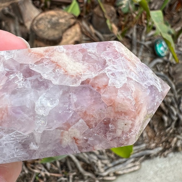 Brazilian Pink Amethyst Purple Flower Agate Tower - Picture 10 of 11